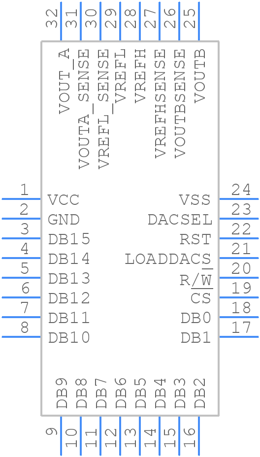 DAC7642VFBRG4 - Texas Instruments - PCB symbol