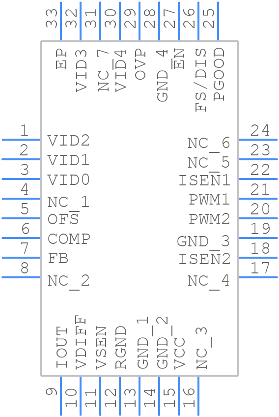 ISL6569ACRZ - Renesas Electronics - PCB symbol