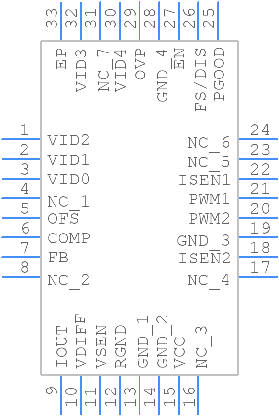 ISL6569ACR-T - Renesas Electronics - PCB symbol