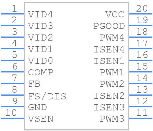 HIP6311CB-T - Renesas Electronics - PCB symbol