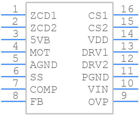FAN9611MX - onsemi - PCB symbol