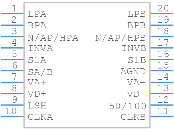 LMF100CCN/NOPB - Texas Instruments - PCB symbol