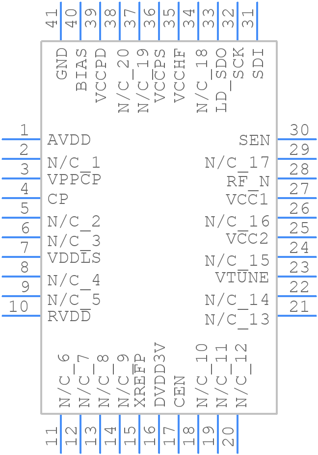 HMC834LP6GE - Analog Devices - PCB symbol