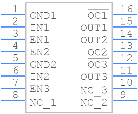 TPS2053DR - Texas Instruments - PCB symbol