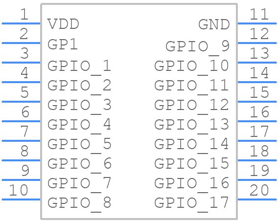 SLG46620V - Silego Technology - PCB symbol