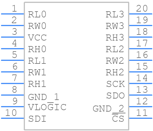 ISL23445TFVZ-T7A - Renesas Electronics - PCB symbol