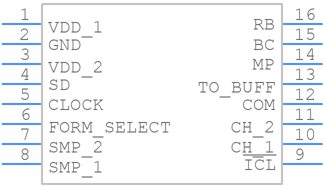 YM3016-D - Yamaha - PCB symbol
