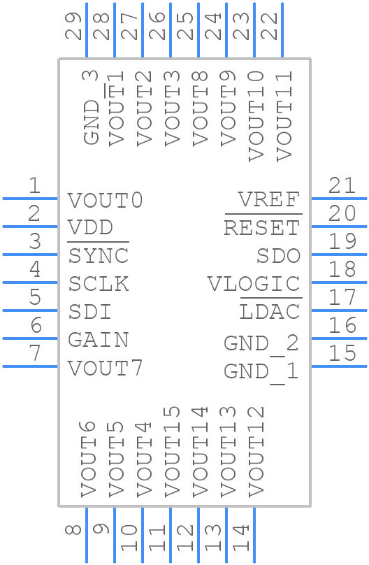 AD5674RBCPZ-2 - Analog Devices - PCB symbol