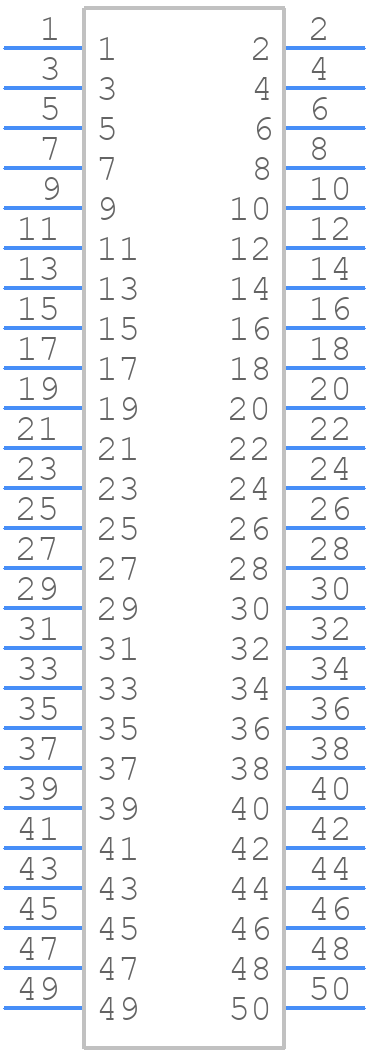 A3C-50P-2DSA(30) - Hirose - PCB symbol