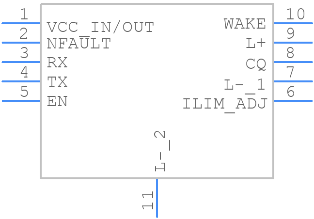 TIOL1115DMWT - Texas Instruments - PCB symbol