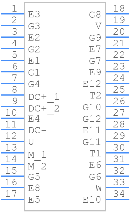 FS3L50R07W2H3FB11BPSA1 - Infineon - PCB symbol