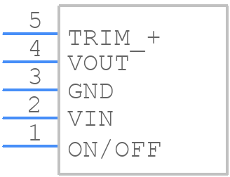 IND011SIP - OmniOn Power - PCB symbol