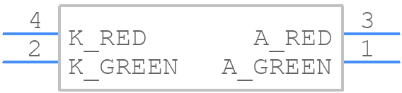 KPHB-1608ZGSURKC-GX - Kingbright - PCB symbol