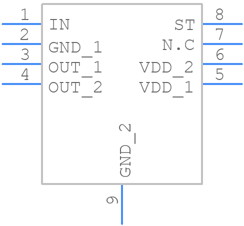 BD1HD500EFJ-CE2 - ROHM Semiconductor - PCB symbol