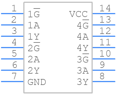 SN74LS125ADRE4 - Texas Instruments - PCB symbol