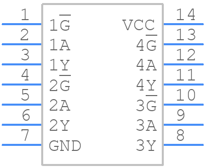 SN74LS125ADRG4 - Texas Instruments - PCB symbol