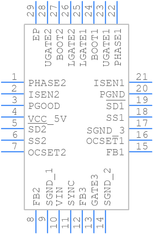 ISL6402IRZ - Renesas Electronics - PCB symbol