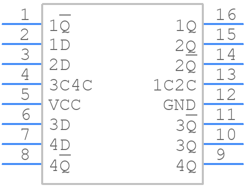 SN74LS75DG4 - Texas Instruments - PCB symbol