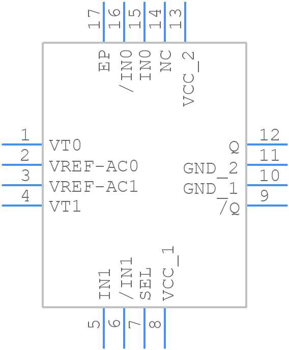 SY58609UMG-TR - Microchip - PCB symbol