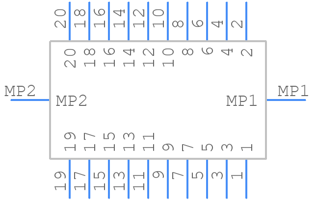DF17(2.0)-20DP-0.5V(58) - Hirose - PCB symbol