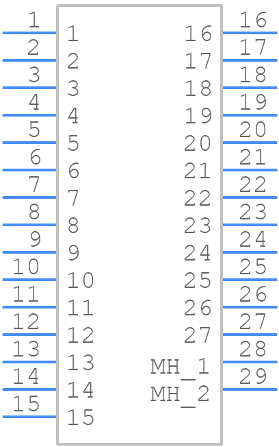 M83-LFT2F2N27-0000-000 - Harwin - PCB symbol