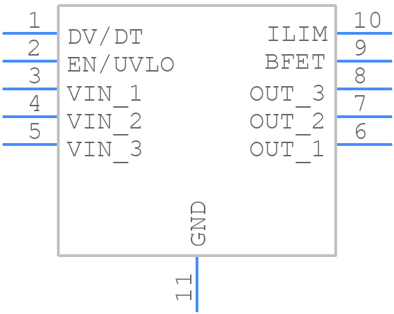 TPS2592BADRCR - Texas Instruments - PCB symbol