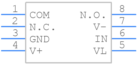 DG419LEDY-T1-GE4 - Vishay - PCB symbol