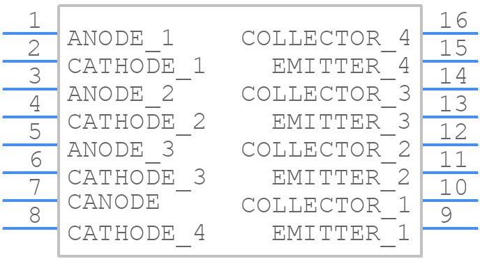 IS2801-4 - Isocom - PCB symbol