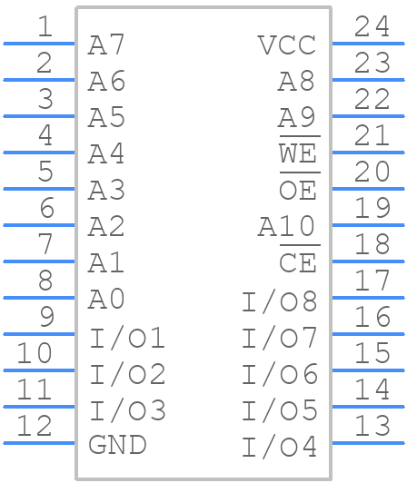 LH5116-10 - Sharp Microelectronics - PCB symbol