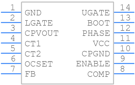 ISL6526IB-T - Renesas Electronics - PCB symbol