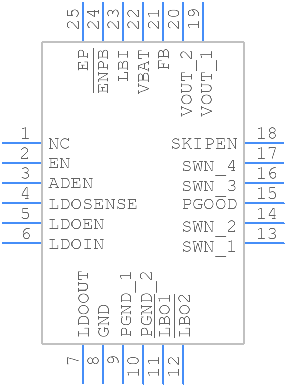 TPS61100RGER - Texas Instruments - PCB symbol