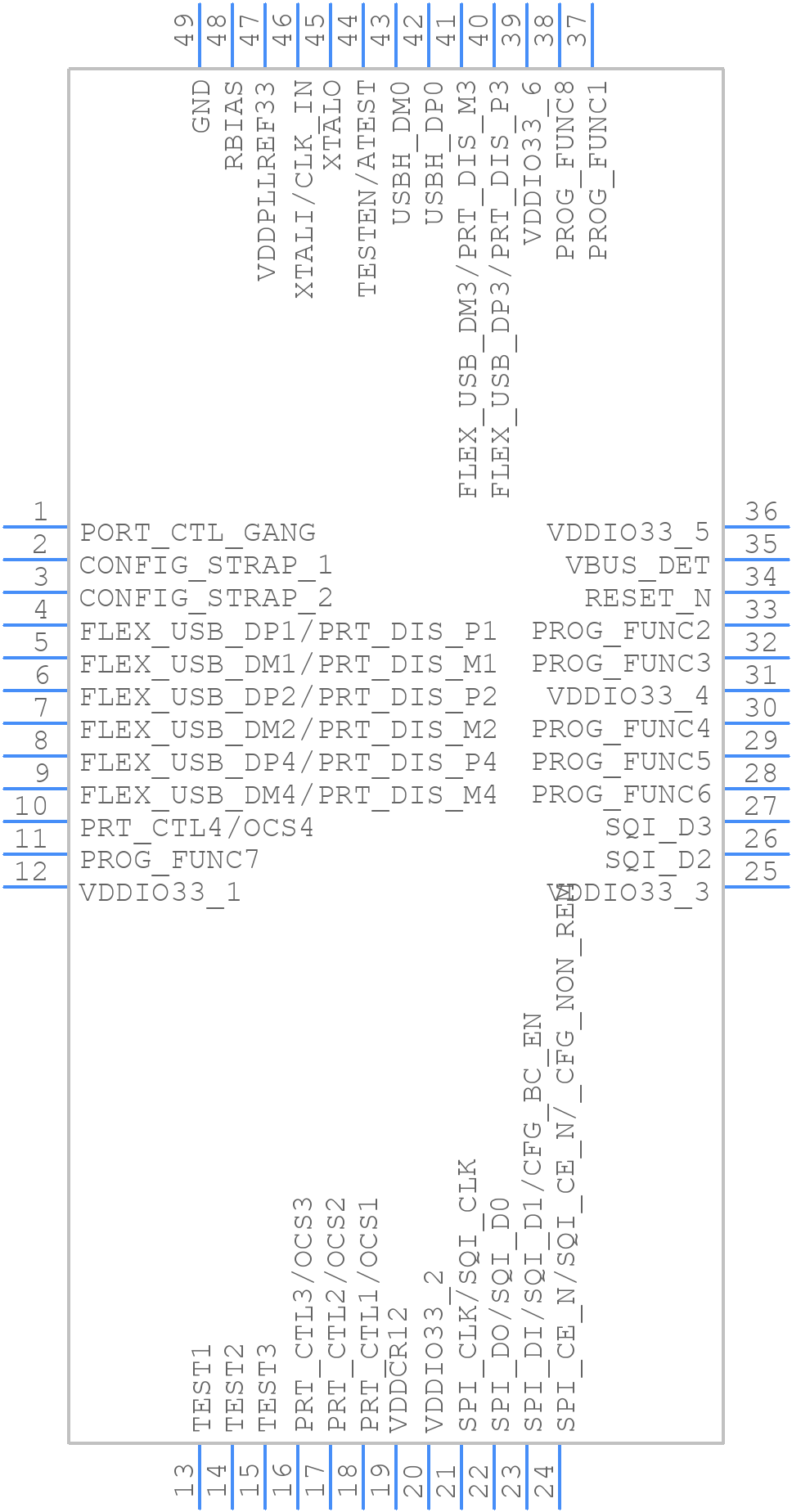 USB4715/Y9X - Microchip - PCB symbol