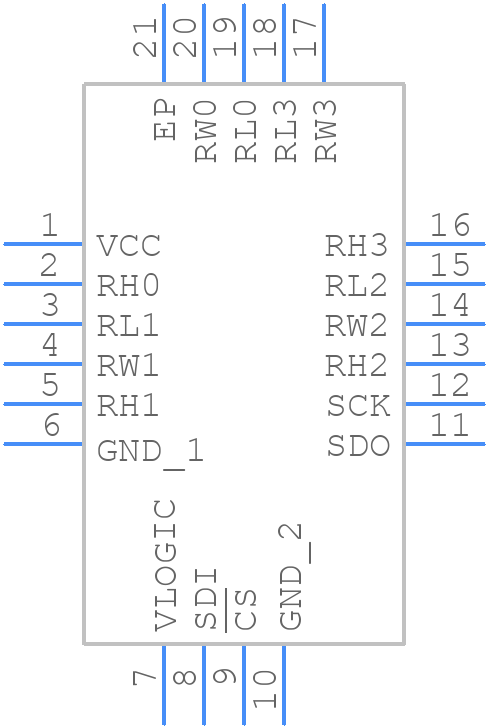 ISL23448UFRZ - Renesas Electronics - PCB symbol