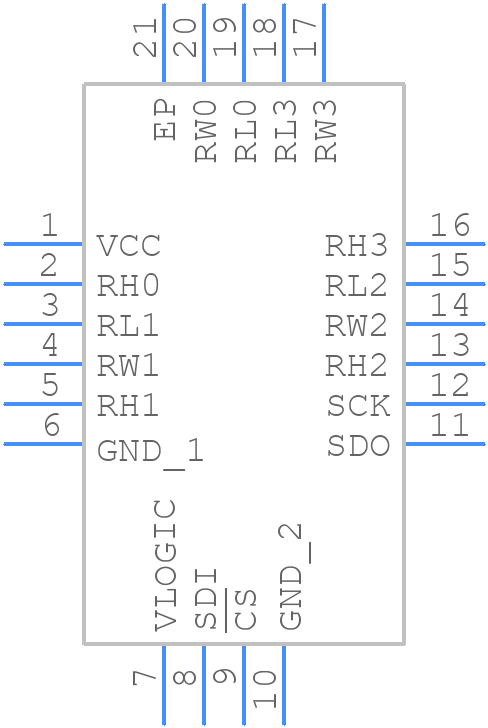 ISL23448UFRZ-TK - Renesas Electronics - PCB symbol