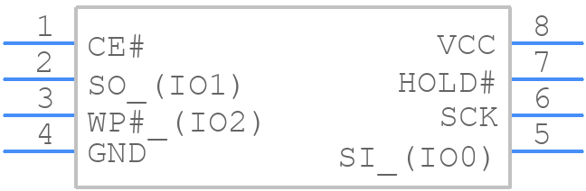 IS25LP032D-JNLE - Integrated Silicon Solution Inc. - PCB symbol