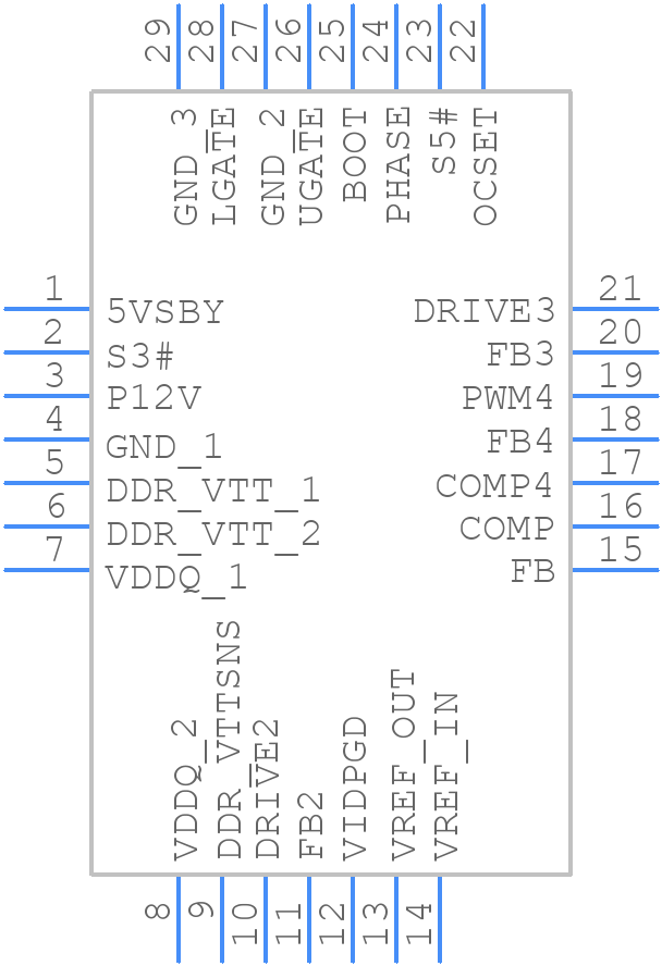 ISL6537ACRZR5160 - Renesas Electronics - PCB symbol