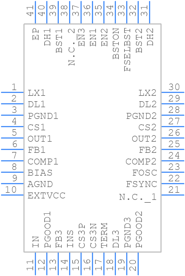 MAX16930BATLS/V+ - Analog Devices - PCB symbol
