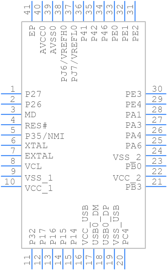 R5F51113ADNF#WA - Renesas Electronics - PCB symbol