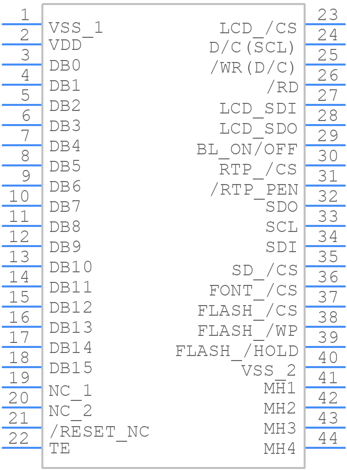 ER-TFTM032 - EastRising - PCB symbol