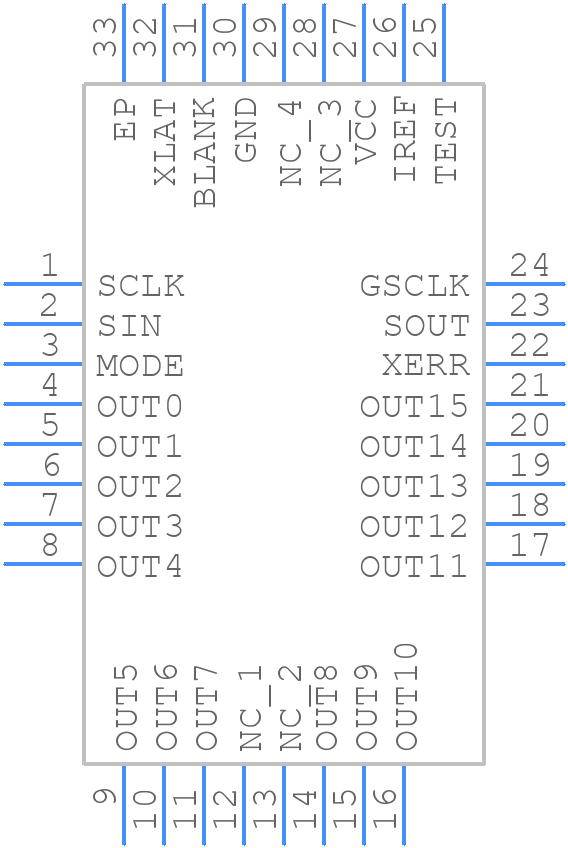 TLC5941RHBTG4 - Texas Instruments - PCB symbol