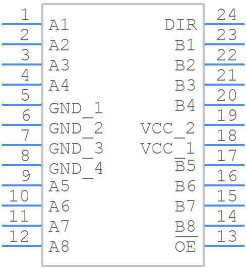 74AC11245NSR - Texas Instruments - PCB symbol