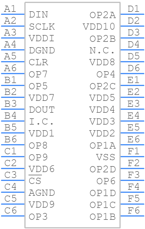 MAX5113GWX+T - Analog Devices - PCB symbol