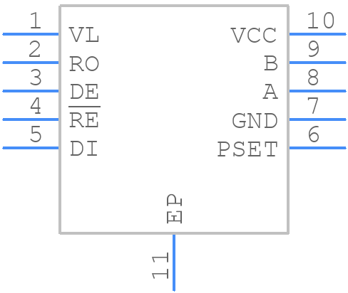 MAX22500EATB+T - Analog Devices - PCB symbol