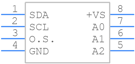 LM75CIMM-3 ( /X) - Texas Instruments - PCB symbol