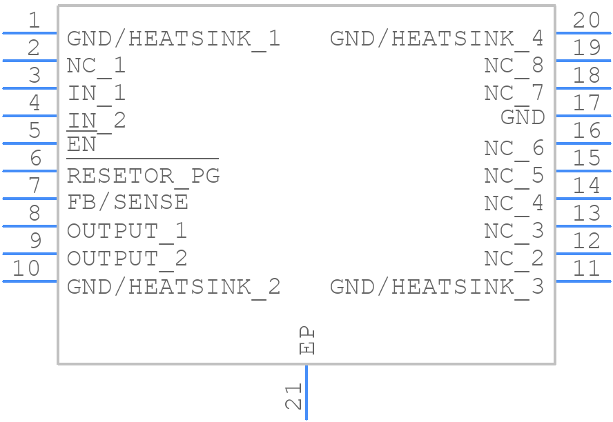 TPS75201QPWPREP - Texas Instruments - PCB symbol