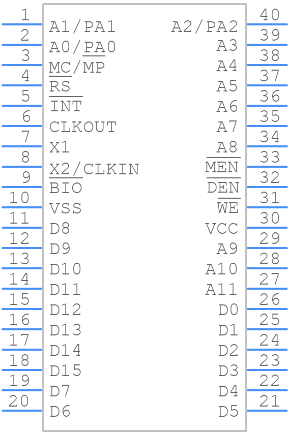 TMS320C10NL - Texas Instruments - PCB symbol