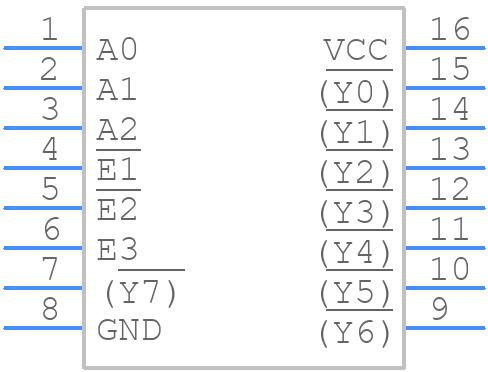 CD74HC138EE4 - Texas Instruments - PCB symbol