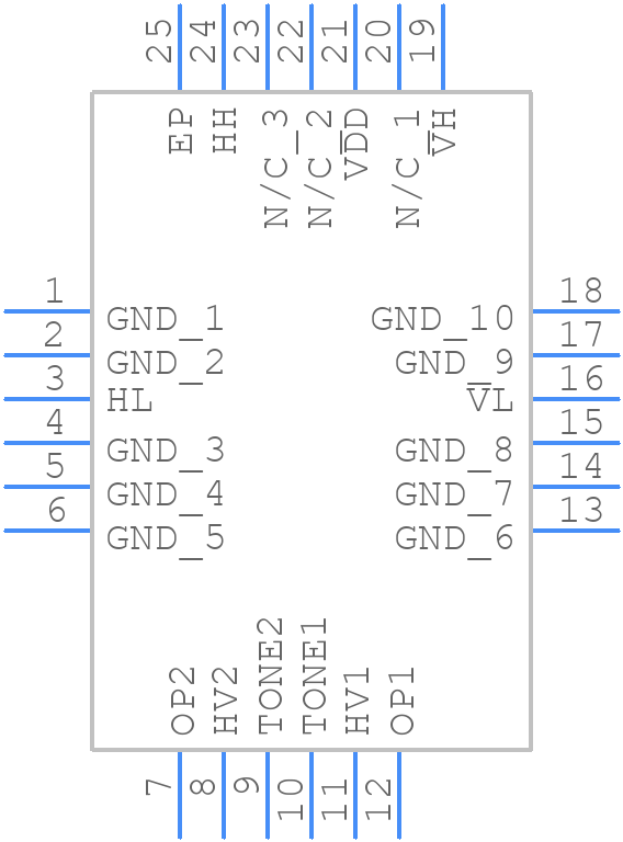 HMC596LP4ETR - Analog Devices - PCB symbol