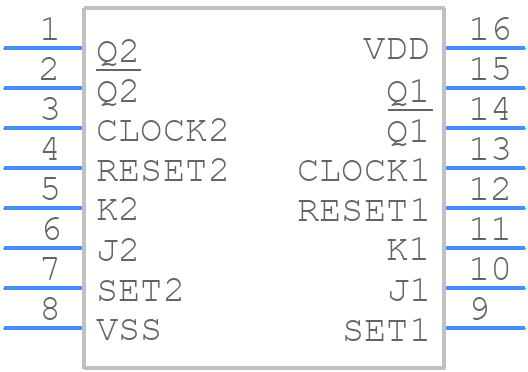 CD4027BMG4 - Texas Instruments - PCB symbol
