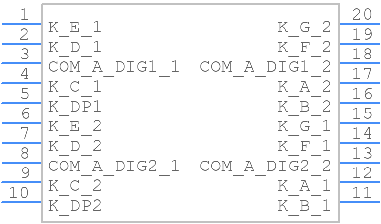ACDA56-41QBWA/D-F01 - Kingbright - PCB symbol